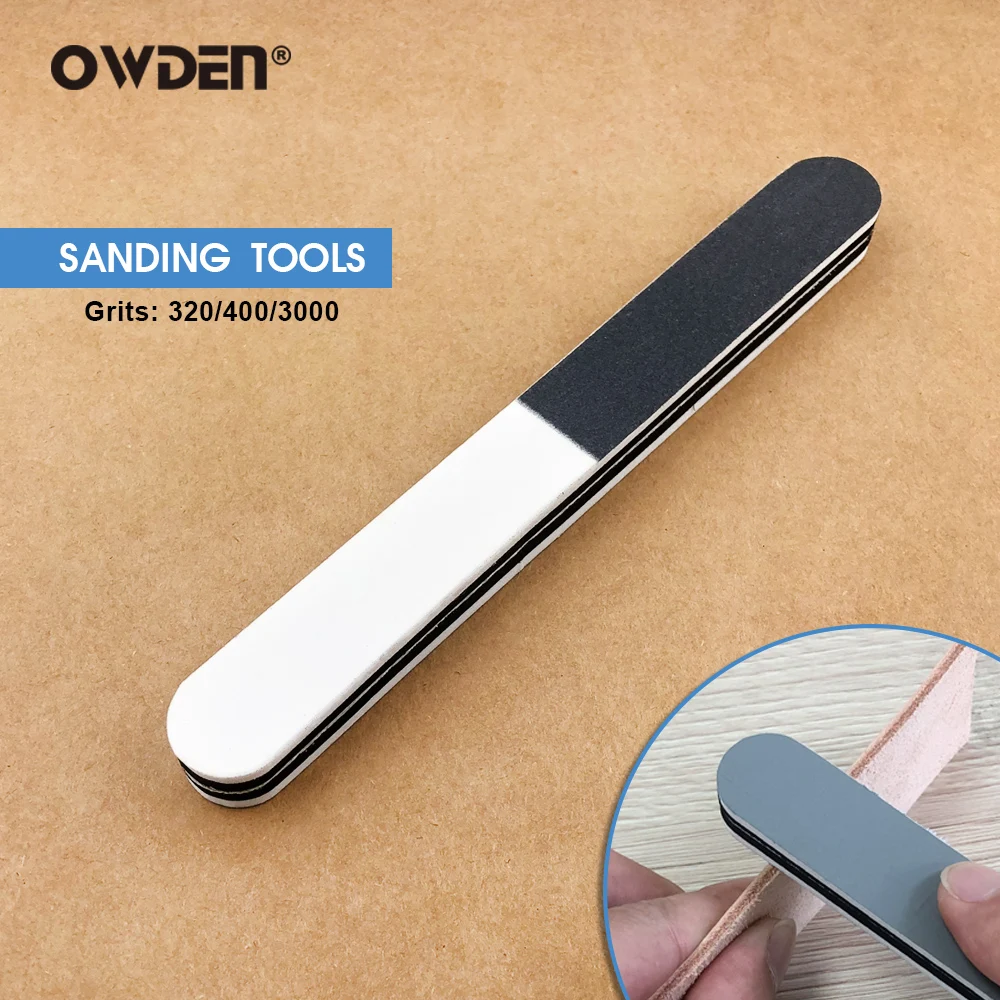 OWDEN 5Pcs Professional Double Sided Files Block Sponge Grit Sanding Tools