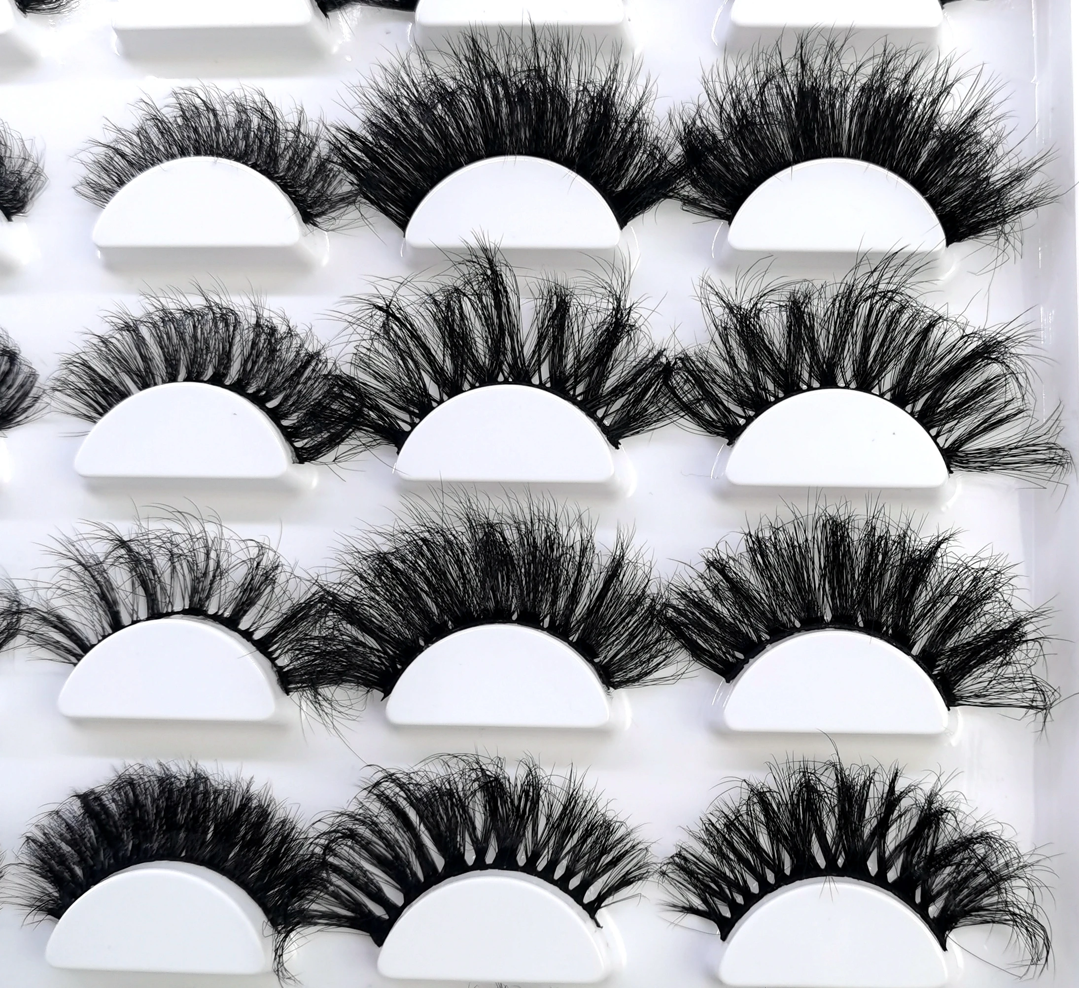 HBZGTLAD 14 Paar Wimpern 25mm Kunstnerz-Wimpern Langanhaltende Flauschige Nerzwimpern Dramatische Volumen-Wimpernverlängerung Dick Lang – Detail 14