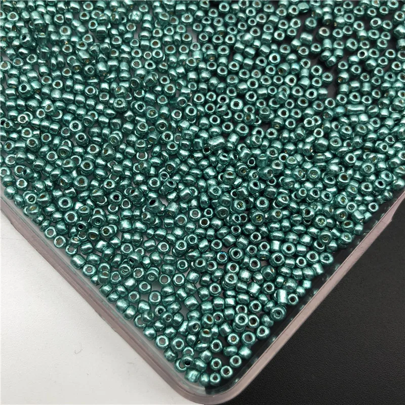 1200pcs/20g/Lot  2mm Top Glass Loose Plating Color Seed Spacer Beads Jewelry Making DIY, Women Kids Garment Accessories