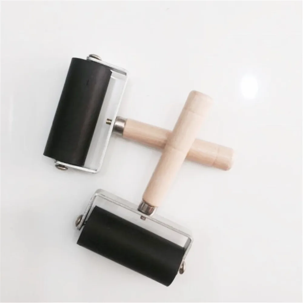 6cm Professional Rubber Roller Brayer Ink Painting Printmaking Roller Art Stamping Tool Paint Roller