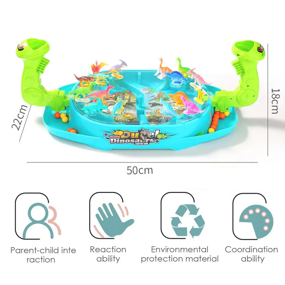 Children Desktop Game Dinosaur Model Battle Shooting Bead Parent Child Family Party Interactive Educational Toy For Boy Girl