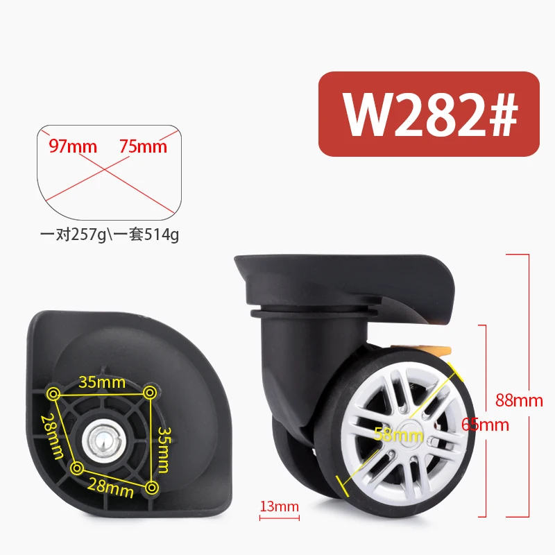 

Luggage Universal Wheels Accessories Boarding Air Box Wheel Caster Aircraft Wheel Replacement Mute 20/28 Inch Replacement