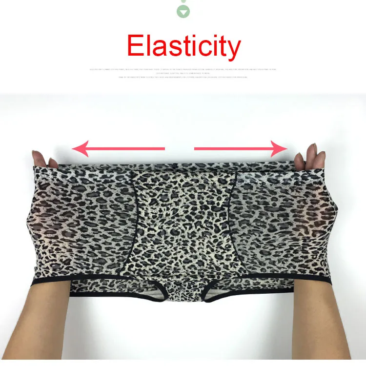 Women\'s underwear leopard print sexy seamless high waist Ice Silk Seamless high quality  female panties ladies lingerie