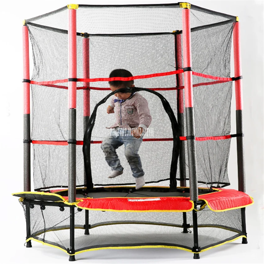 

MK-55 Children's Safe Trampoline Household Round Bounce Bed With Protective Net Bouncing Jumping Bed Indoor Fitness Equipment