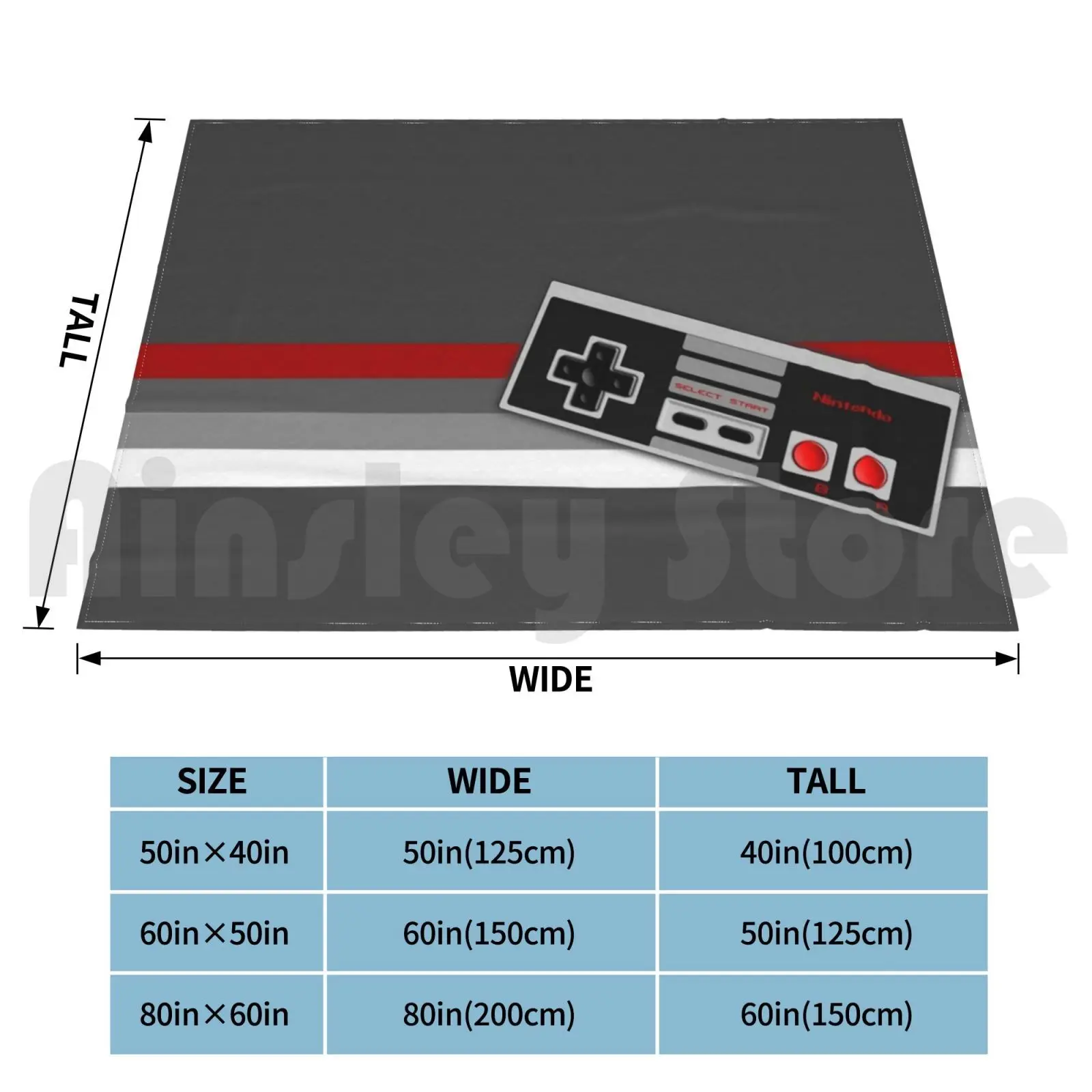 Console Nes 8 Bit Face Blanket Super Soft Warm Light Thin 8 Bit Nes Console Game Videogame Retro