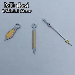 Miuksi silver yellow watch hands luminous fit NH35 NH36 ETA 2824 2836 Miyota8215 8205 821A Mingzhu DG2813 3804 PT5000 movement