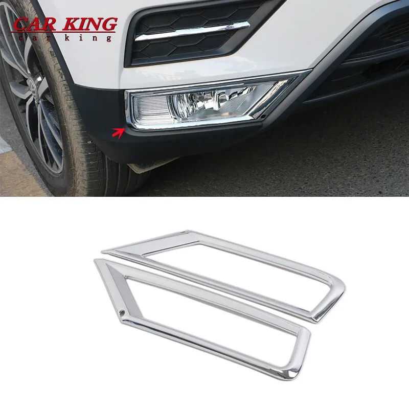 

For VW Tiguan L Tiguan MK2 2016 2017 2018 Chrome Car head front fog light lamp frame styling cover trim panel car styling 2pcs