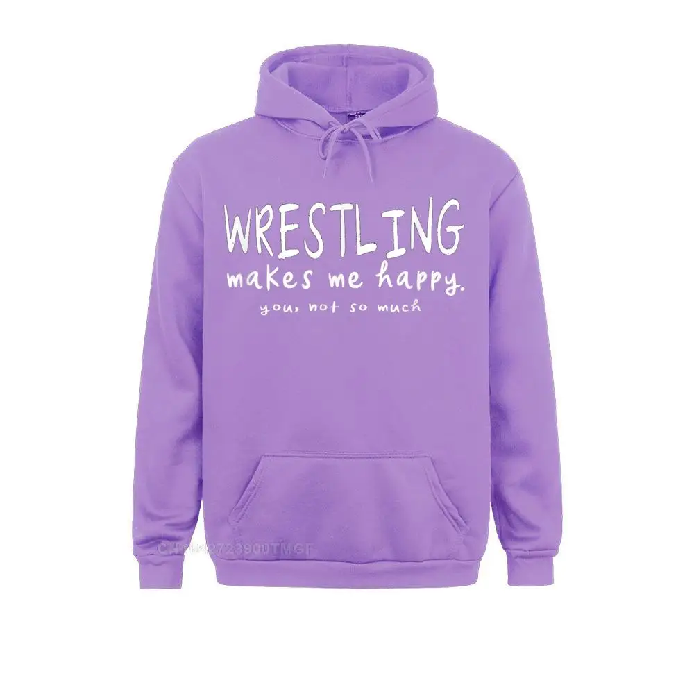 Wrestling Makes Me Happy You Not So Much Funny Wrestler Hoodie Designer Long Sleeve Group Mens Hoodies Clothes Fall