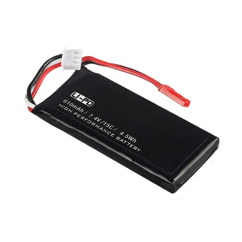 1-5Pcs7.4V 15C 610mAh Lipo Battery Quadcopter Spare 7.4V Rechargeable battery For RC toys X4 H502S H502E H216A accessories