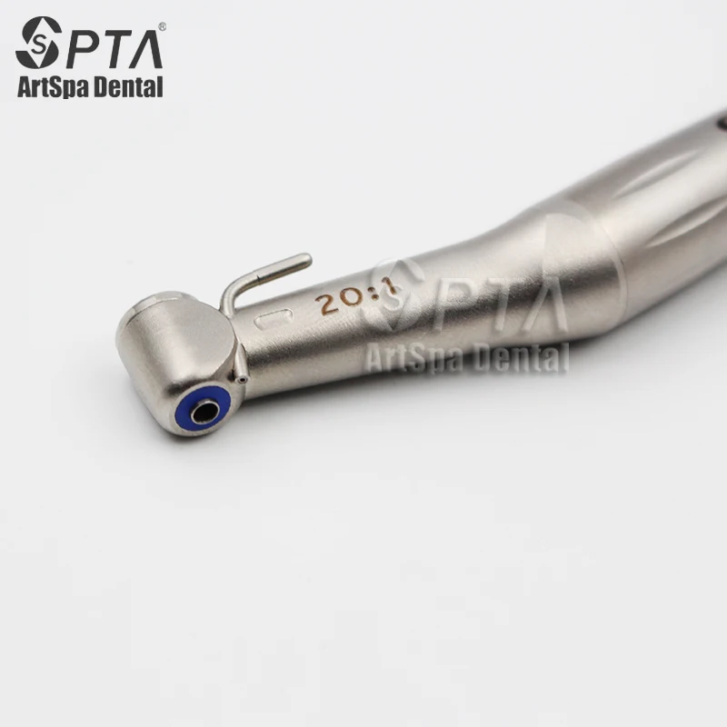 Dental Medical Instrument Surgical Implant Teeth Handpiece 20:1 Reduced Contra Angle Low Speed Drill Stainless Steel Body