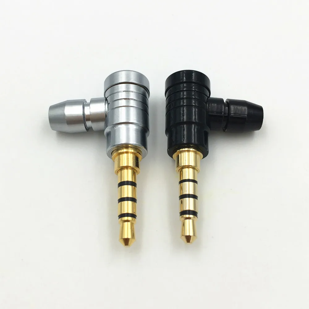 مطلية بالذهب الزاوية اليمنى ستيريو التوصيل ، 3.5 مللي متر ، 3 القطب ، 4 القطب ، 3.5 الصوت ، بارس جاك لكابل سماعة ، لحام محول موصل ، 1 قطعة #5