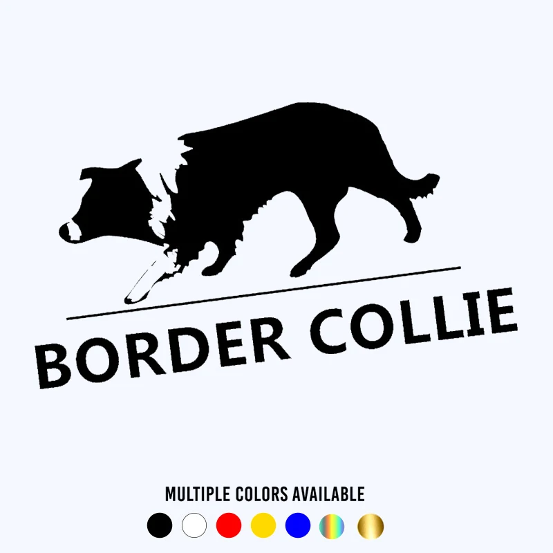 CK20429# Die-cut Vinyl Decal Border Collie Car Sticker Waterproof Auto Decors on Car Body Bumper Rear Window