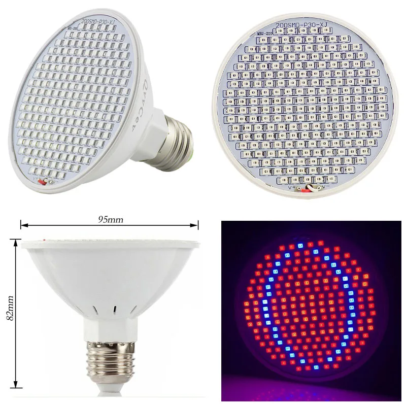 Red blue indoor growing light LED Plant Grow Light Lamp fitolamp Bulbs Hydro for seeding Flower vegs Greenhouse E27