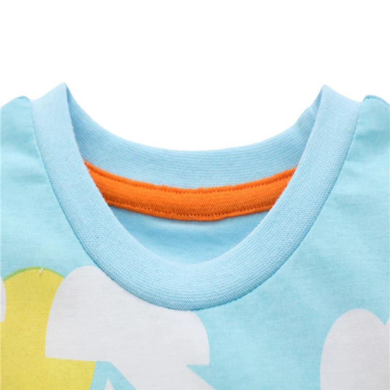 TUONXYE Summer Boys Short Sleeve T-shirts Tops Clothes Sun Fish Whale Pattern Children Clothing Kid Cotton Outfit 2-8Years