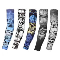 Quick Dry Arm Warmers para Corrida, Punhos De Ciclismo, Punhos De Jogo, Manga De Tatuagem De Jogo, Cotovelo, Tampa Do Braço De Corrida