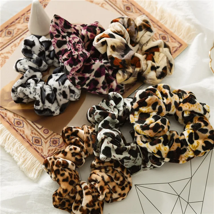 

New Women Snake Leopard Print Elastic Hair Bands Hair Tie Scrunchy Rubber Bands Ponytail Holder Fashion Hair Accessories