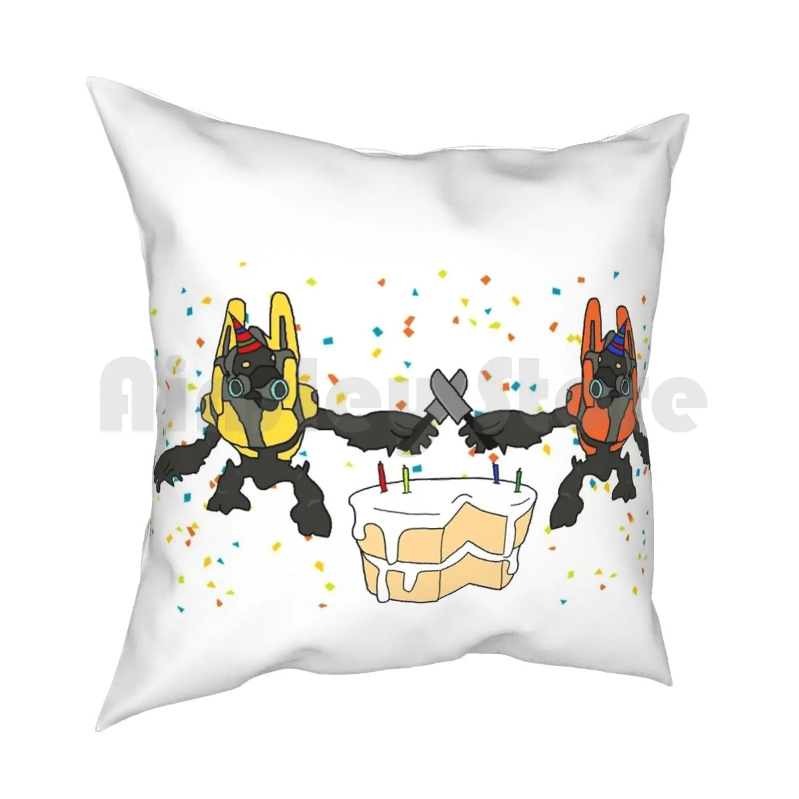 Grunt Birthday Party ( No Background ) Pillow Case Printed Home Soft DIY Pillow cover Ce 1 3 4 Odst Reach Wars Wars 2