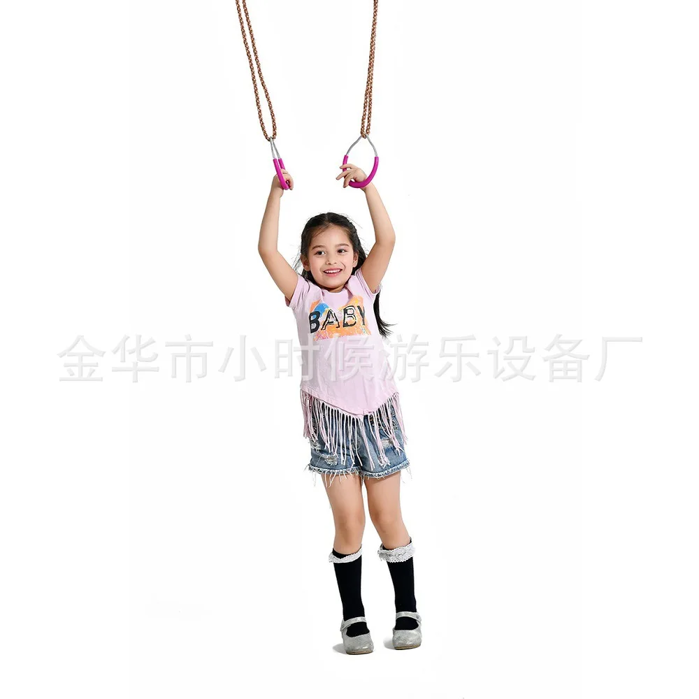 Kids Fitness Toys Children Rings Swing Game Playground Flying Gym Rings Swing Flying Pull Up Sports Outdoor Indoor Gym Swing