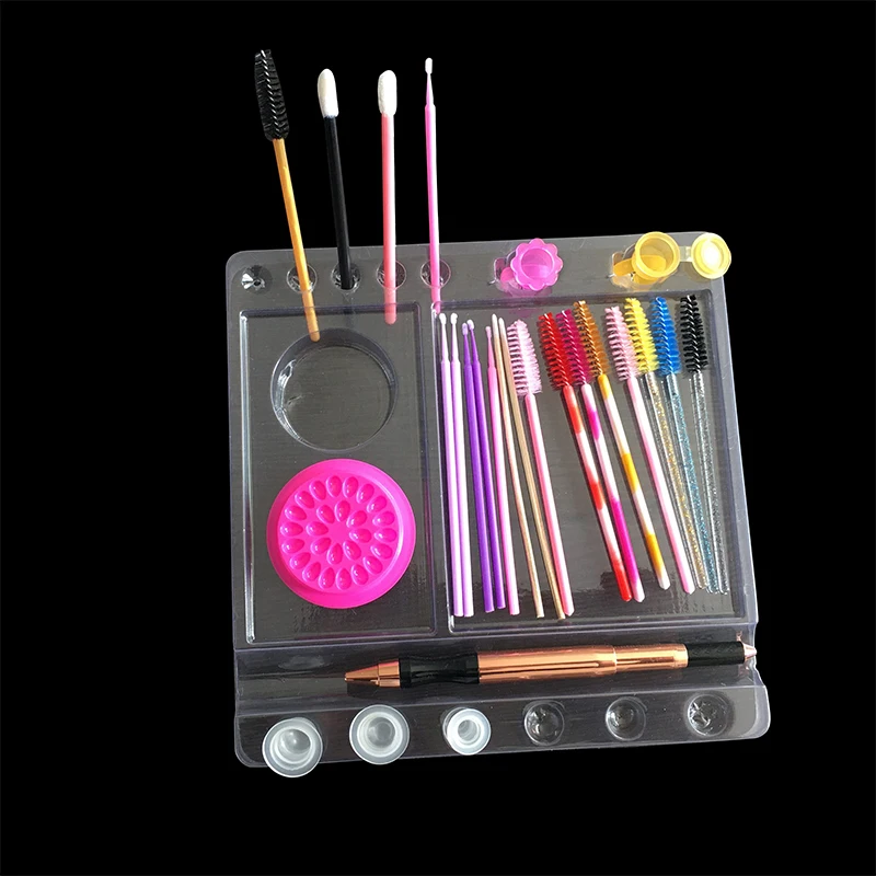 10pcs Disposable Washable PVC Tattoo Tools Tray Holder Organizer Pigment Storage Tray for Permanent Makeup Tattoo Accessories