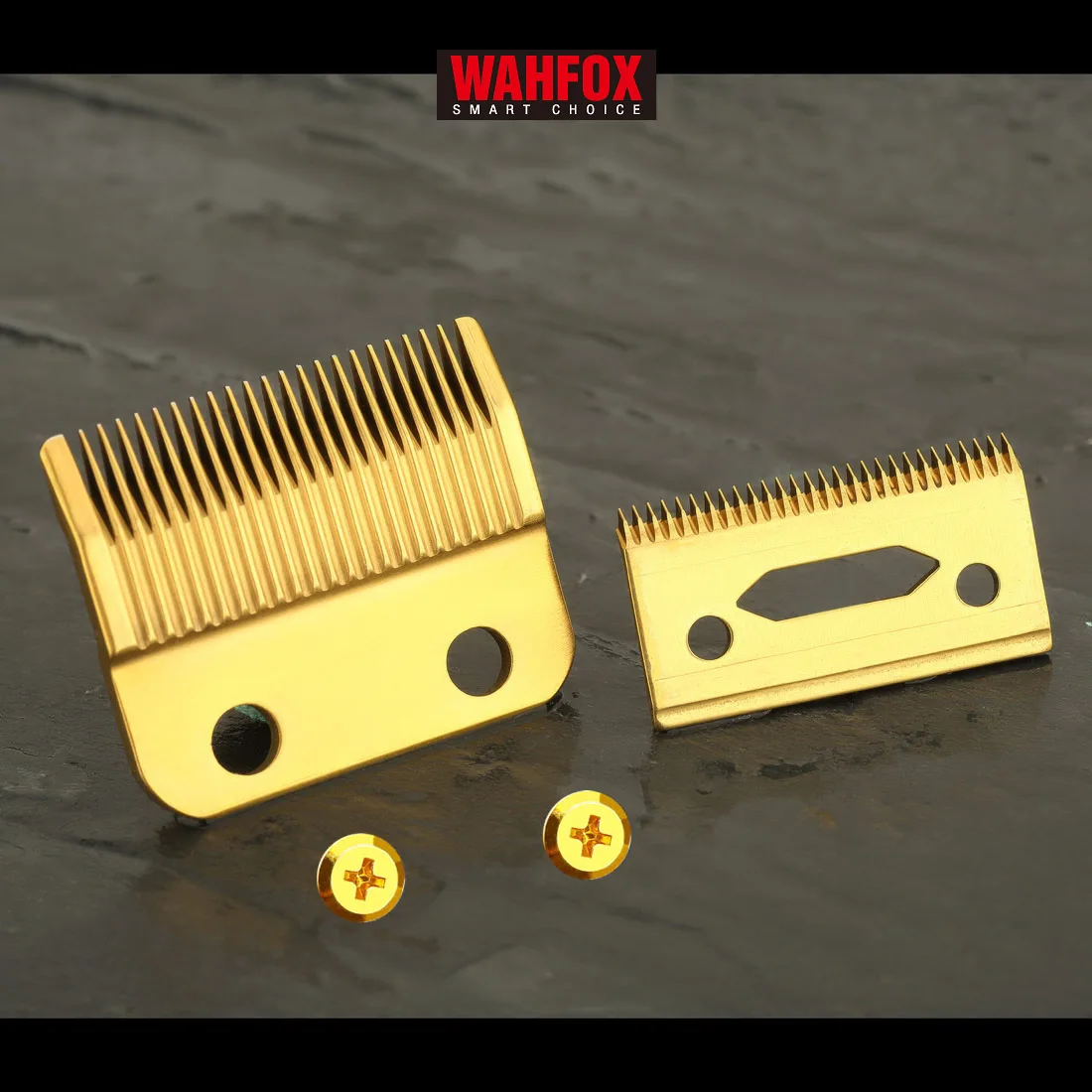 WAHFOX Professional 2 Holes Stagger Tooth Replacement Blades Set For Wahl 5 Star Series Magic Clip Hair Clippers