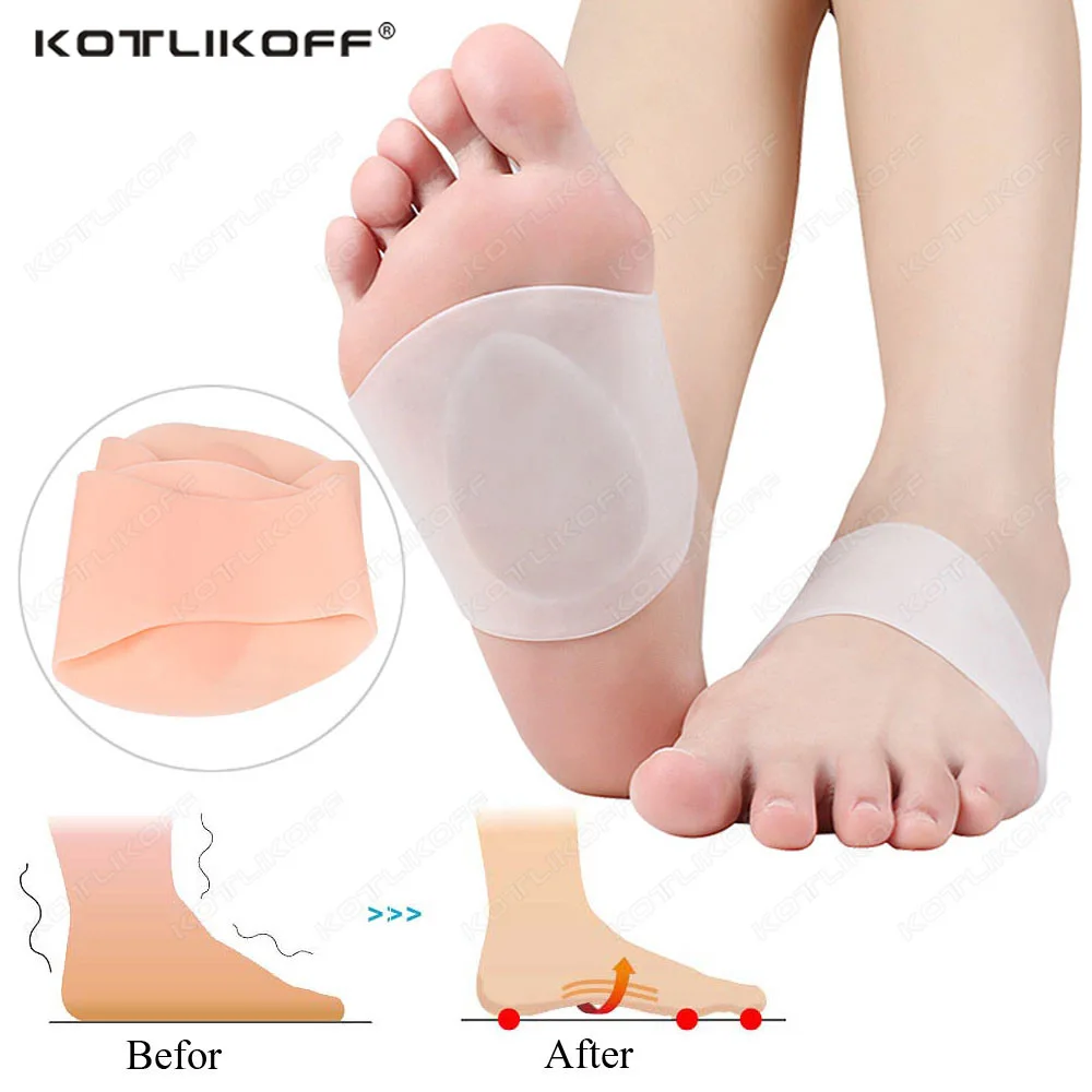 

Silicone Gel Orthopedic Insoles Flat Feet Arch Support Soft Insoles Pad Foot Massage Foot Valgus Varus Sports Shoe Inserts 1Pair