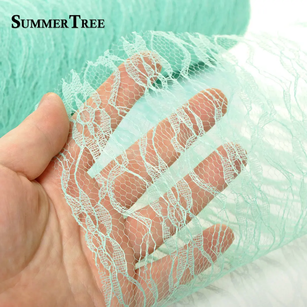 Lace Roll Ribbon 12inch x 25yards Mint green Netting Fabric Wedding Party Chair Sash Table Runner Handmade DIY Cratf Decor