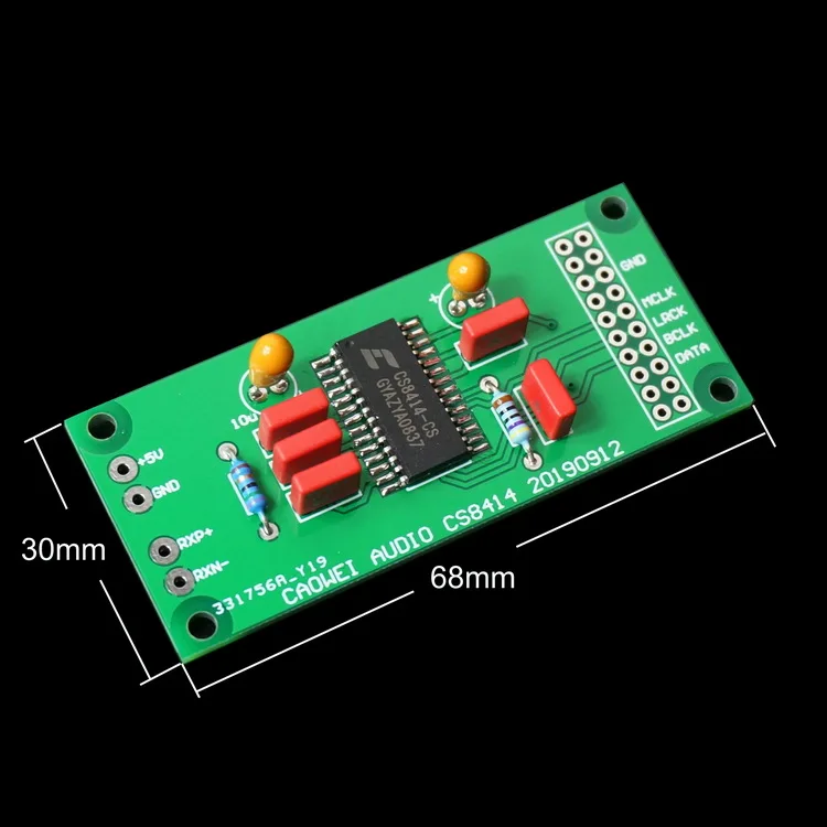 CS8414 Coaxial Digital Receiving Board to I2S Signal Output 96kHz