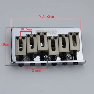 Wilkinson-Wof01 Fixed Electric Guitar Strings, Thru Bridge, Tailpiece Steel, Spacing, Silver, Gold, 10.5mm 8 Main Sales Bridge Guitar Wilkinson - №8