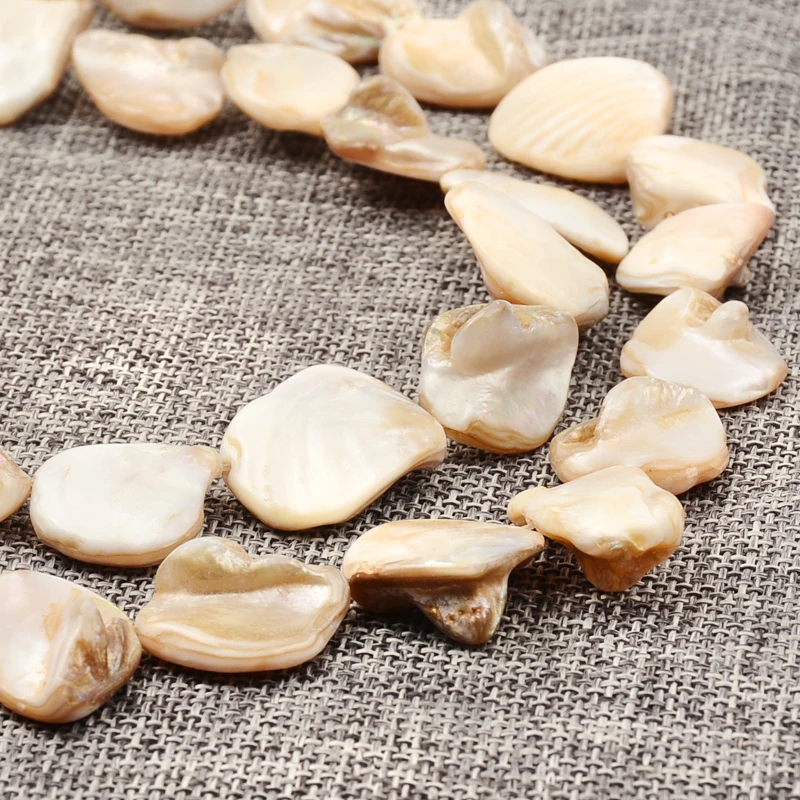 

Natural Stone Shell Beads Irregular Sea Loose Spacer Shell Beads Strand 15'' for Jewelry Making DIY Bracelet Accessories