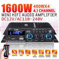 S-299 170 4*400W 2CH/ 4.1CH Power Amplifier Audio Karaoke Home Theater Amplifiers Home Car bluetooth Wireless Amplifier USB AUX