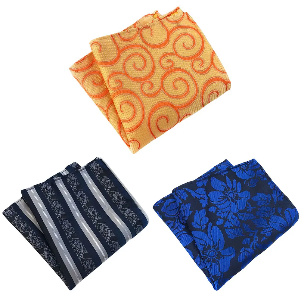 3 Packs mannen Classic Kleurrijke Bloemen Pocket Plein Zakdoek Wedding Hanky BWTHZ0363