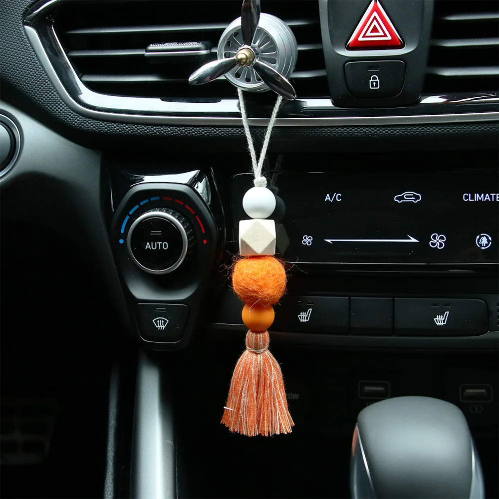 1 Pcs Fashion Natural Wood Beads Tassel Hanging Ornaments Car Hanging Drop Closet Pendant Door Handle Home Wall Decorations