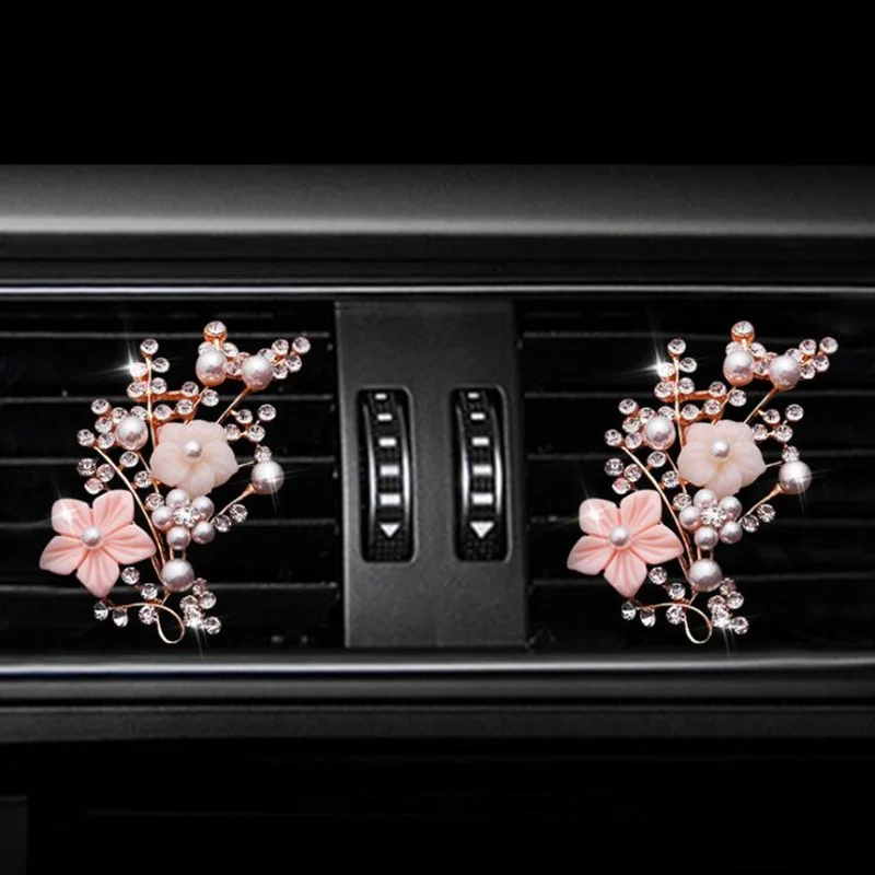 Plum Blossom Style Car Air Freshener Perfume Bottle diffuser in the car auto Air conditioner outlet vent air Perfume clip