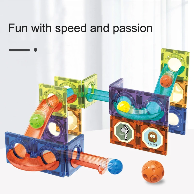 Magnetic Building Blocks Magnet Maze Ball Track Blocks Magnetic Designer Construction Set Educational Toys For Children Gift