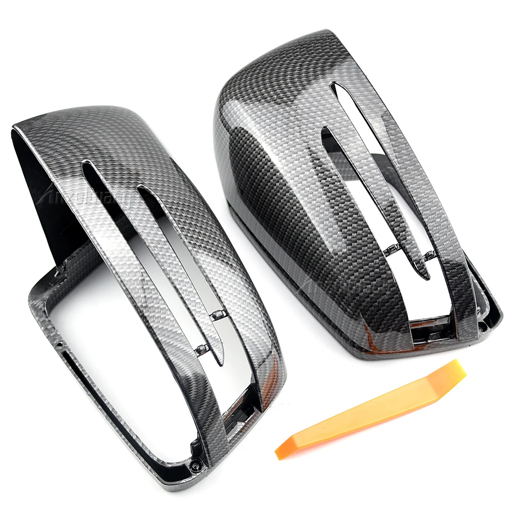 Side Mirror Cap Covers For Mercedes Benz W176 W246 W212 W204 C117 X156 X204 W221 C218 A B C E S CLA GLA GLK Class Black Replace