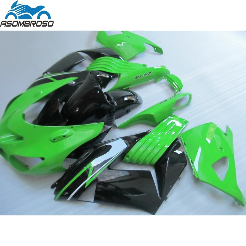 

New Arrival Injection Mold Boldyworks for Kawasaki Ninja ZX14R fairing kit 2006-2008 green black fairing set zx14r 06 07 08 GJ44