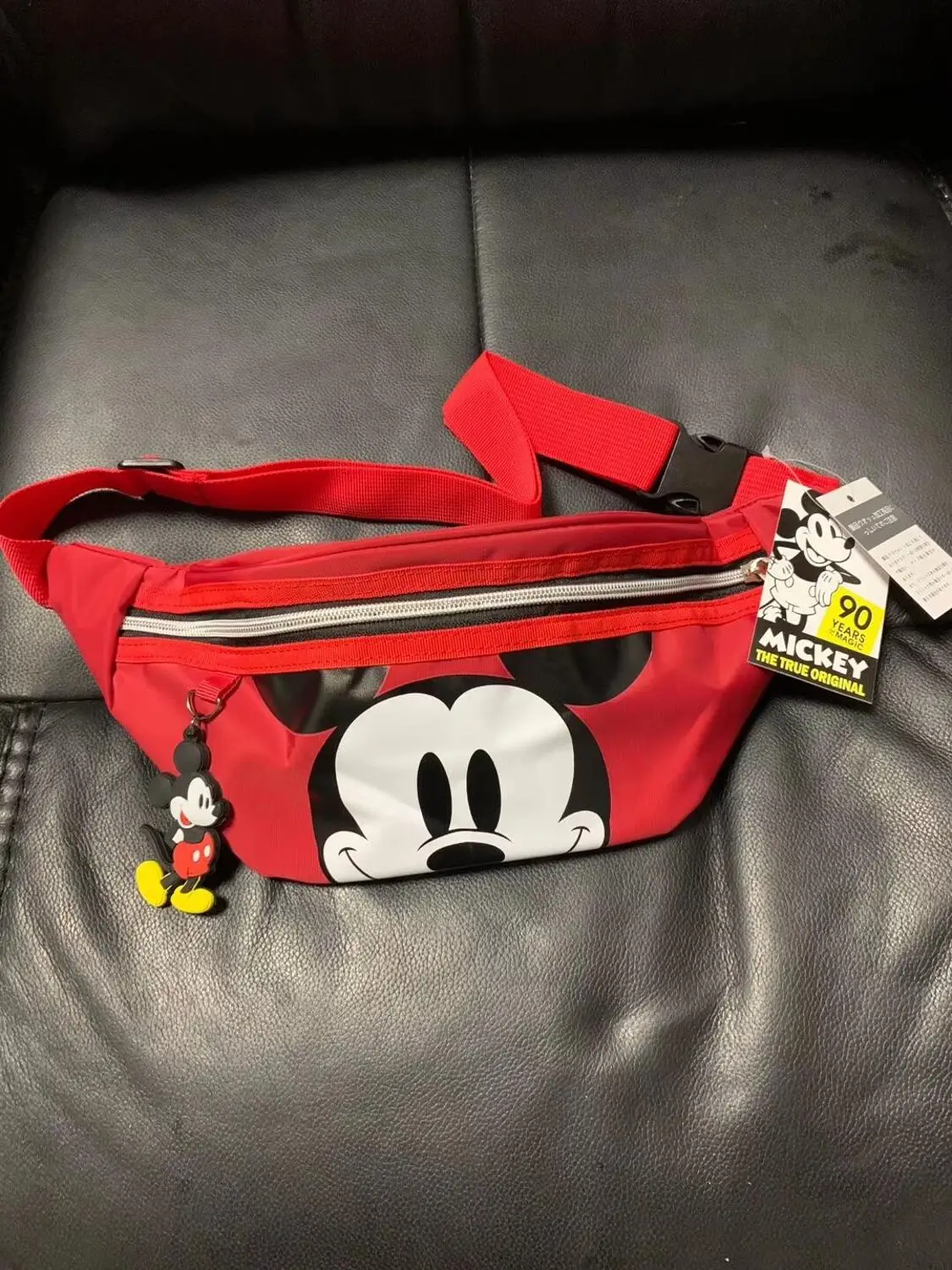 Disney mcikey-bandolera de Minnie mouse para mujer, bolso de pecho de dibujos animados, cinturón, bolso de hombro