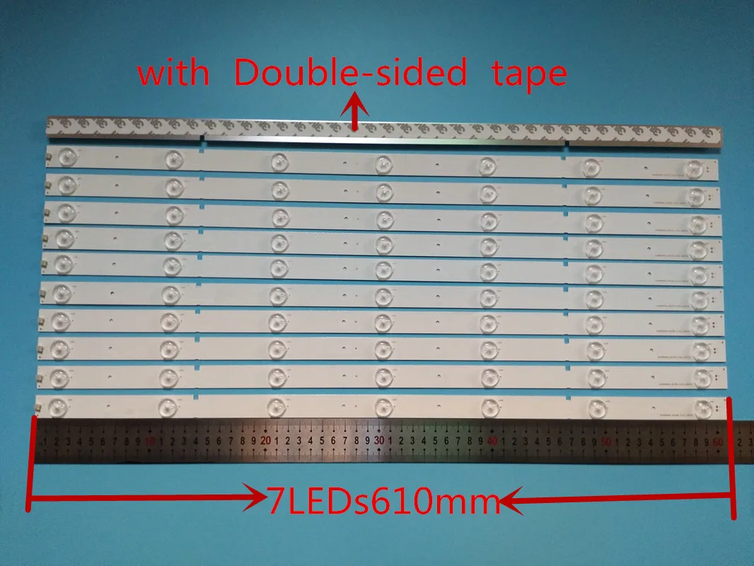 100% Original and new4set = 44 pieces For Hisense LED55K20JD LED5EC280JD retrolighting led to SVH550AA2-REV05-7LED-130719