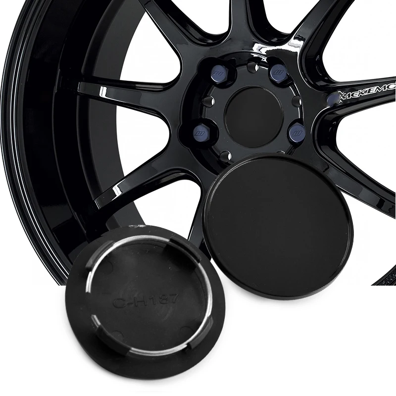 4pcs 65mm 51mm Wheel Rim Center Caps Cover Fit For #C-H187 Bright Black ABS Accessories Decoration Refit Car Styling