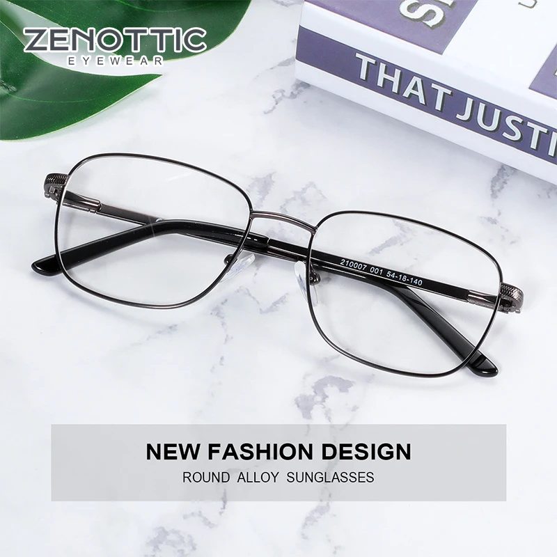 

ZENOTTIC Titanium Alloy Glasses Business Style Optical Korean Eyewear Men Square Myopia Prescription Eyeglasses Frames