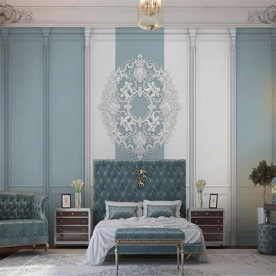 Custom 3D Wallpaper Mural European-style Living Room Three-dimensional Bedroom Background Wall Decorative Painting Wallpaper