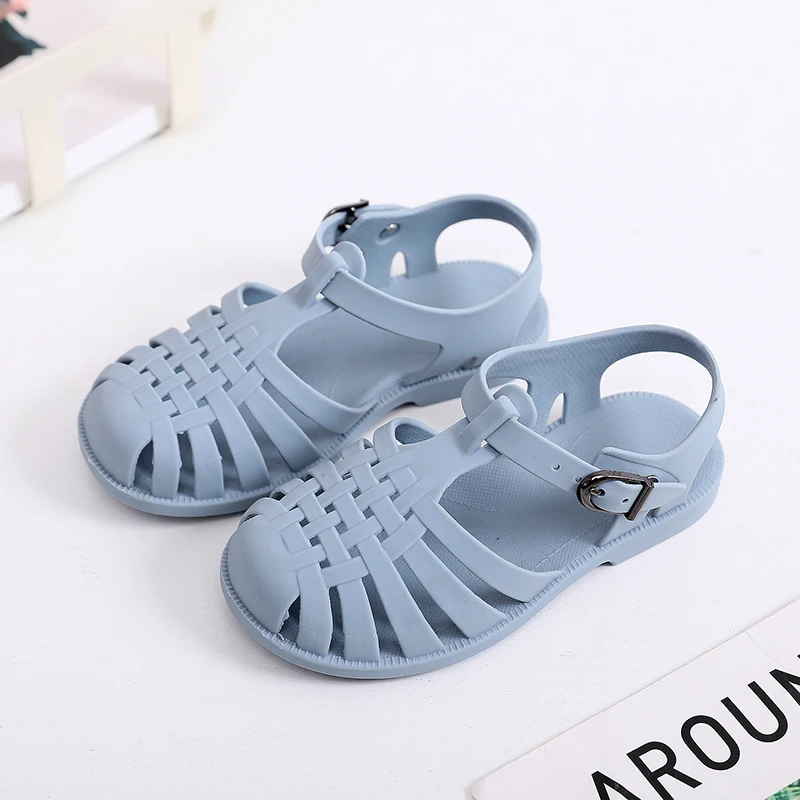 Sandalias huecas antideslizantes para niños y niñas, zapatos informales, zapatos de playa, Verano