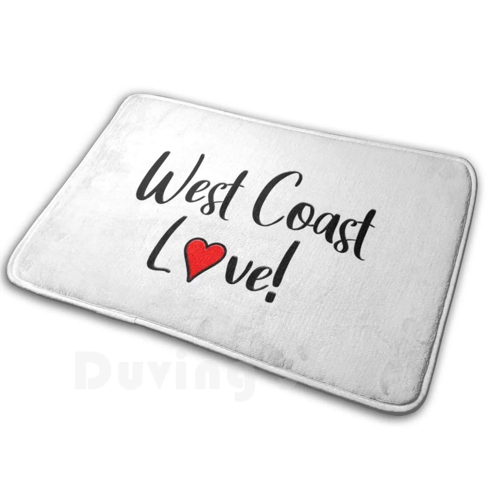 West Coast Love Carpet Mat Rug Cushion Soft Non-Slip West Coast West Coast Love West Side Heart California Retro