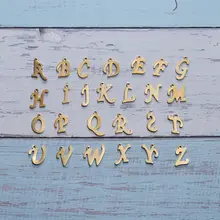 30pcs Gold Steel Alphabet Charms for DIY Jewelry #3