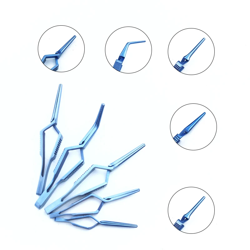 1pcs Straight/Cruved/Angle Jaw Atraumatic Tips Arterial vascular clamping clipper  Veterinary Surgical Instruments