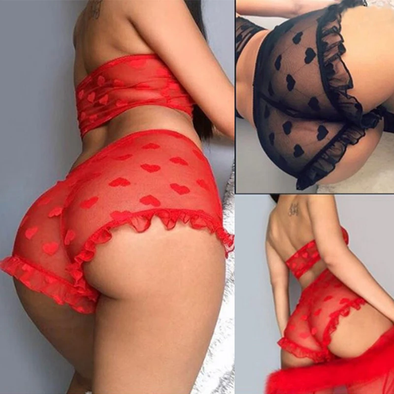 Women Lace Panties Transparent Large Sexy Lingerie Underpants Set Perspective Erotic Underwear Within Temptation Bodysuit LTY6