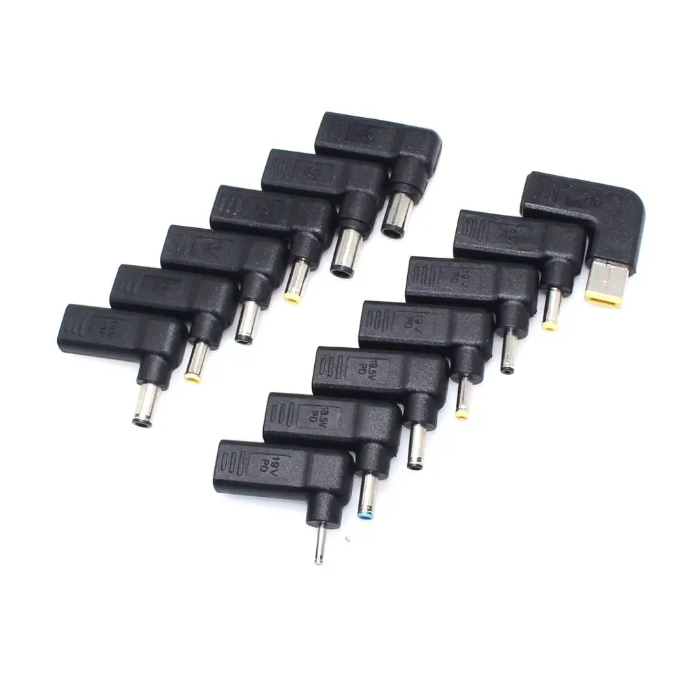 22PCS USB TypeC PD Adapter Converter Universal Laptop DC Power Supply Adapter Connector Plug for Asus Dell Hp Acer Lenovo Laptop