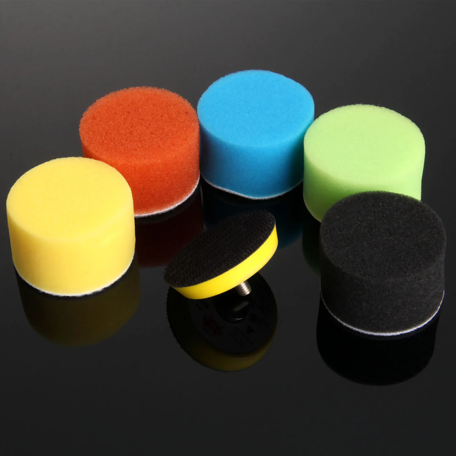 16Pcs/Set 2 Inch Sponge Polishing Buffing Pad Kit Hand Cleaning Tool For Car Polisher Wax Buffer Car Polishing Pad 50mm