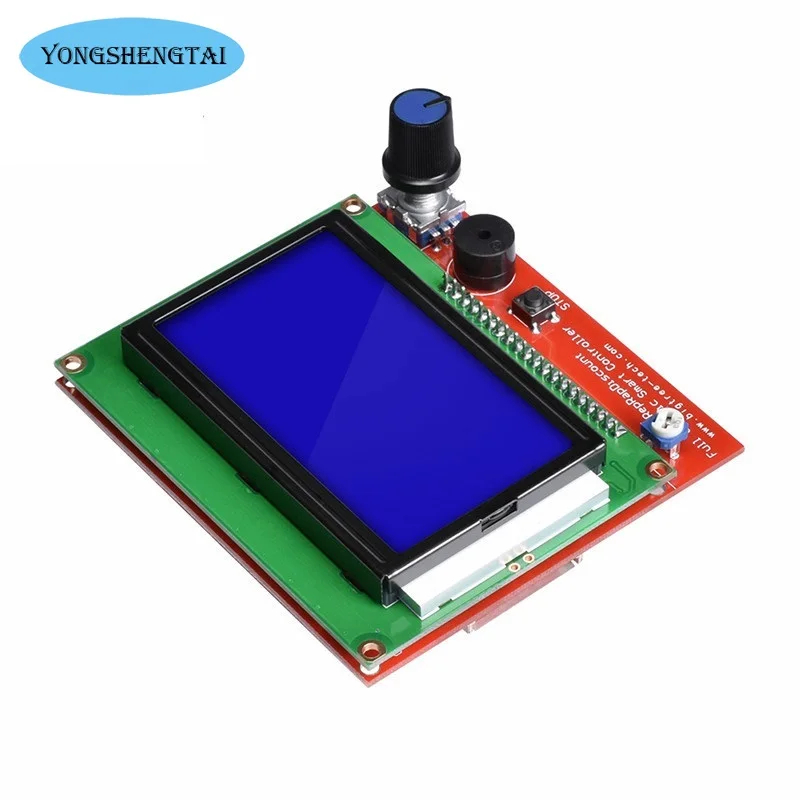 Imagem -06 - Lcd 12864 Painel de Controle Inteligente Controlador Tela Impressora 3d Reprap Placa Adaptador Inteligente para Peças Impressora 3d Peças 2004