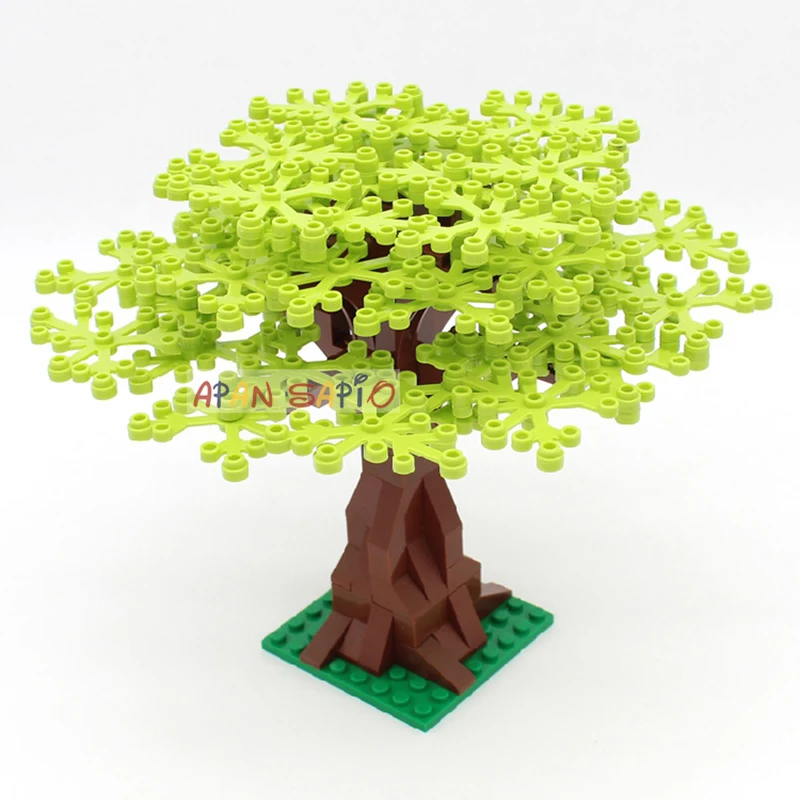 Bloques de construcción DIY para niños, árbol de plantas de jardín, figuras creativas educativas de 7 colores, bloques de tamaño compatibles con marcas, Juguetes